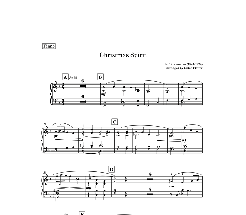 Christmas Spirit (Julstämning) — Solo Piano