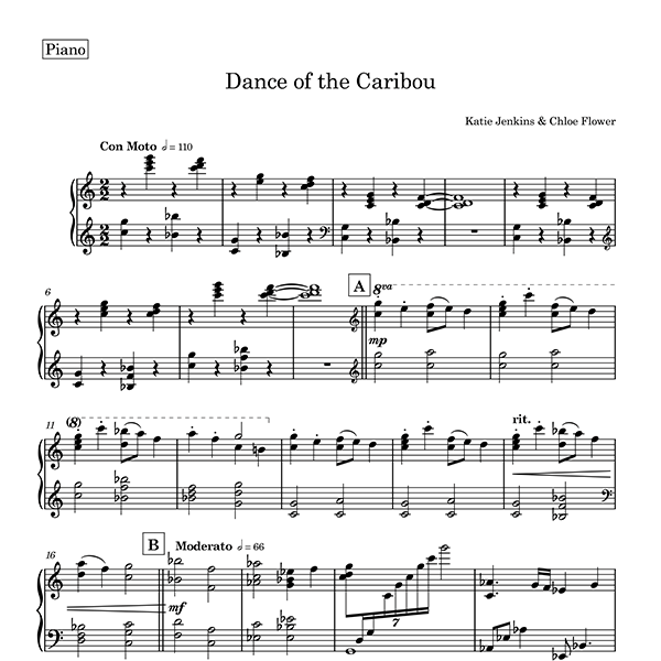 Dance of the Caribou — Solo Piano