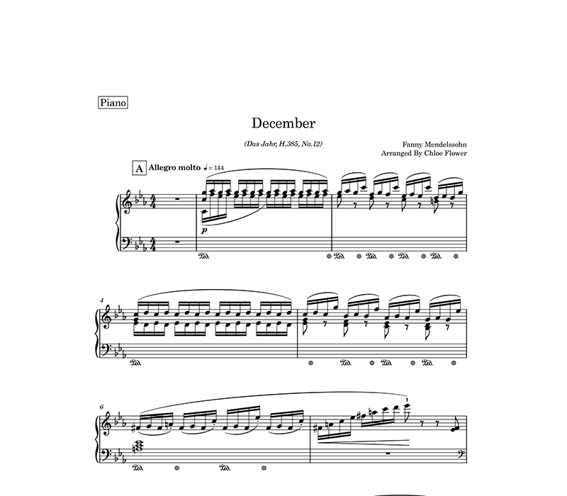 December — Solo Piano