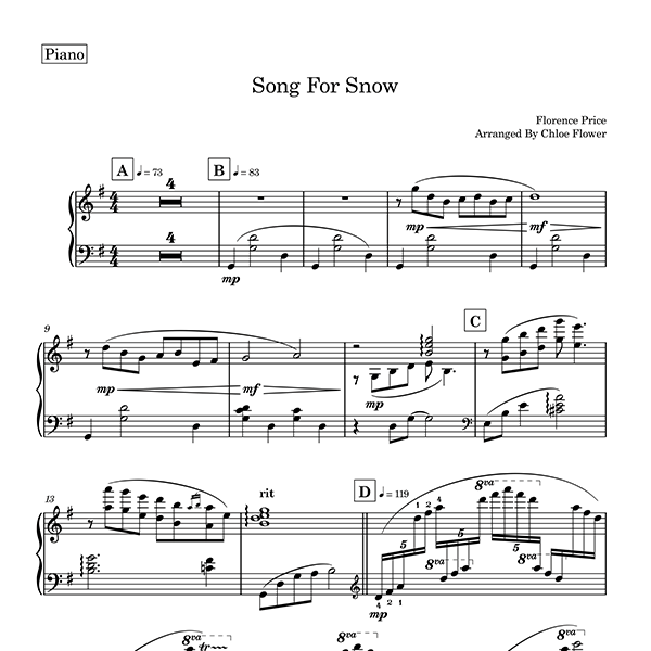 Song for Snow — Solo Piano
